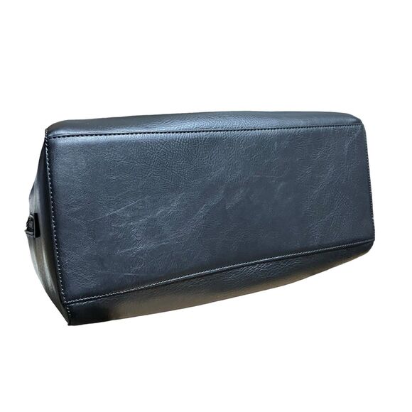 Matt And Nat Vegan Black Leather Boston Bag Travel Satchel Doctor Handbag - Picture 13 of 15